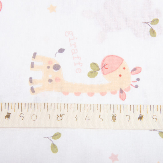 Ranfors coarse calico fabric 7,28225/8 Звірята рожеві, фото 5