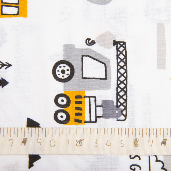 Ткань бязь ранфорс для постельного белья, хлопок, 130 гр/м2, 240 см 5,27594/3 Тракторець гірчиця, фото 5