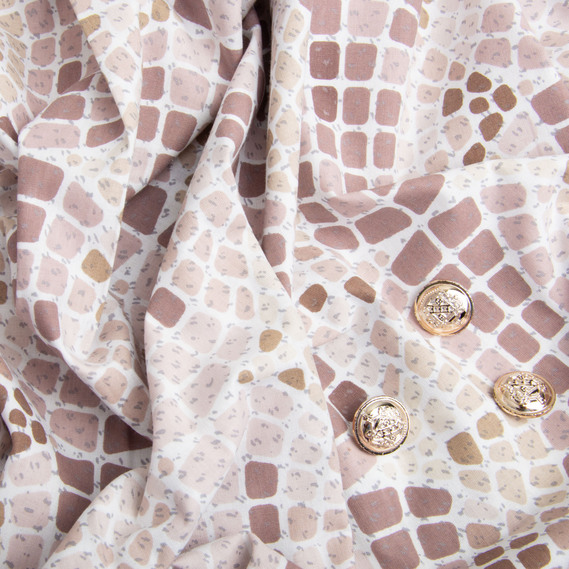 Ткань бязь ранфорс для постельного белья, хлопок, 130 гр/м2, 240 см 12.29922/13 Мозаїка кава, фото 4