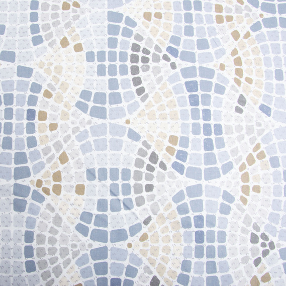 Ткань бязь ранфорс для постельного белья, хлопок, 130 гр/м2, 240 см 12.29922/3 Мозаїка сіра, фото 2