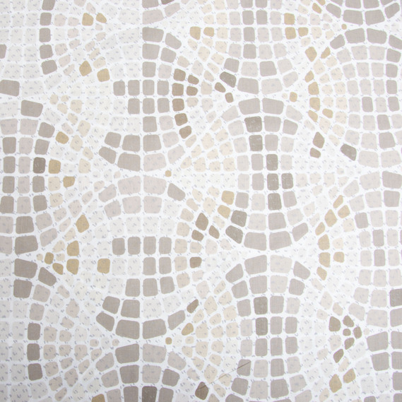 Ткань бязь ранфорс для постельного белья, хлопок, 130 гр/м2, 240 см 12.29922/12 Мозаїка беж, фото 2