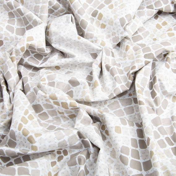 Ткань бязь ранфорс для постельного белья, хлопок, 130 гр/м2, 240 см 12.29922/12 Мозаїка беж, фото 3