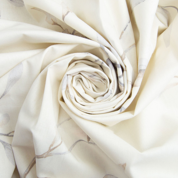 Ткань бязь ранфорс для постельного белья, хлопок, 130 гр/м2, 240 см 8,29518/55 Весна крем, фото 1