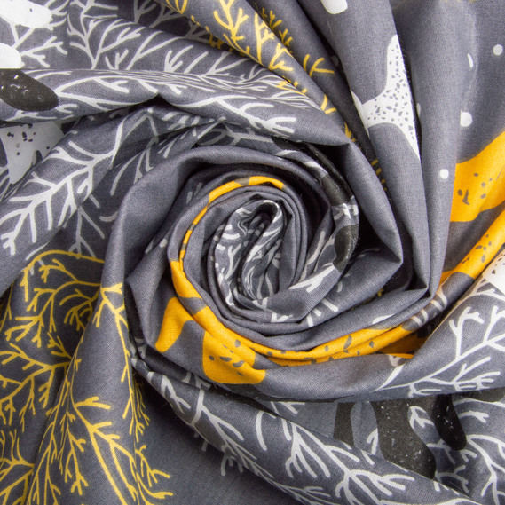 Ткань бязь ранфорс для постельного белья, хлопок, 130 гр/м2, 240 см 5,26937/8 Корали т/сіра, фото 1