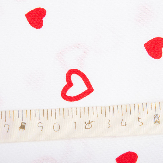 Ткань бязь ранфорс для постельного белья, хлопок, 130 гр/м2, 240 см 1,28671/50 Сердечка дрібні, фото 4