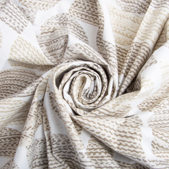 Ткань бязь ранфорс для постельного белья, хлопок, 130 гр/м2, 240 см 10.29915/32 Половинки беж, фото 1