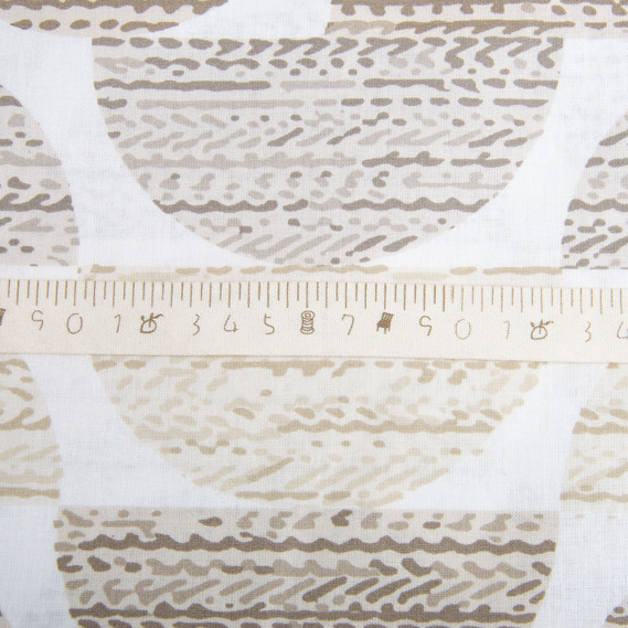 Ткань бязь ранфорс для постельного белья, хлопок, 130 гр/м2, 240 см 10.29915/32 Половинки беж, фото 5