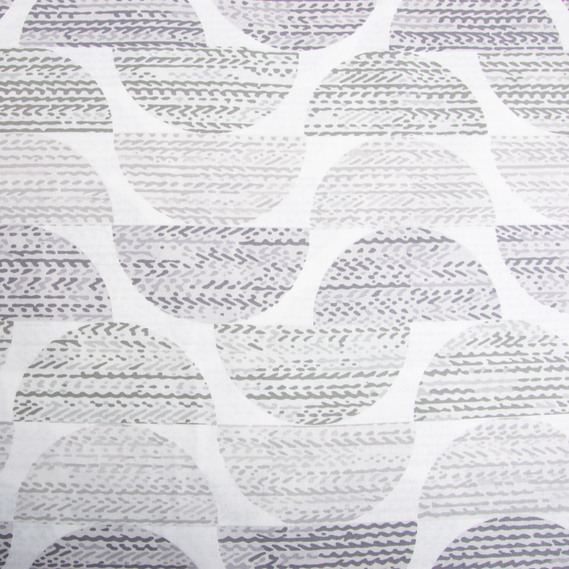 Ткань бязь ранфорс для постельного белья, хлопок, 130 гр/м2, 240 см 10.29915/28 Половинки сірі, фото 2