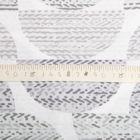 Ткань бязь ранфорс для постельного белья, хлопок, 130 гр/м2, 240 см 10.29915/28 Половинки сірі, фото 5