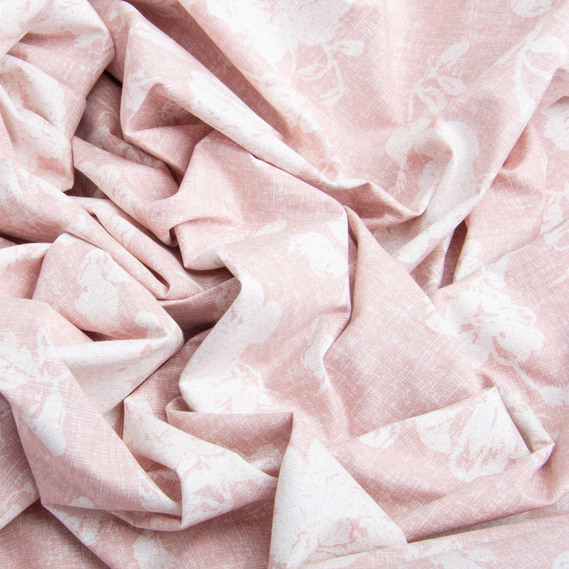 Ткань бязь ранфорс для постельного белья, хлопок, 130 гр/м2, 240 см 3,28997/26 Троянди на пудрі, фото 3
