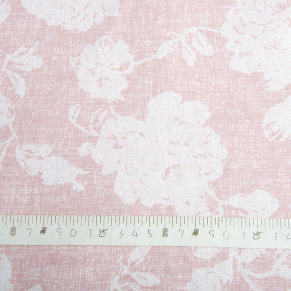 Ткань бязь ранфорс для постельного белья, хлопок, 130 гр/м2, 240 см 3,28997/26 Троянди на пудрі, фото 5
