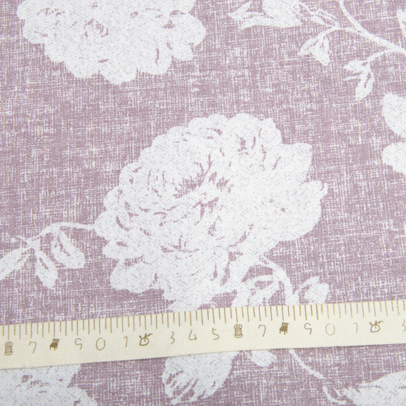 Ткань бязь ранфорс для постельного белья, хлопок, 130 гр/м2, 240 см 3,28997/16 Троянди на ліловому, фото 5