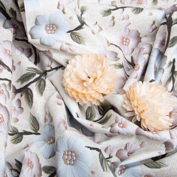 Ткань бязь ранфорс 5D для постельного белья, хлопок 125 гр/м2 240 см натуральная, постельная ткань, ткань для простыней, пододеяльников, наволочек 205 Сакура, фото 4