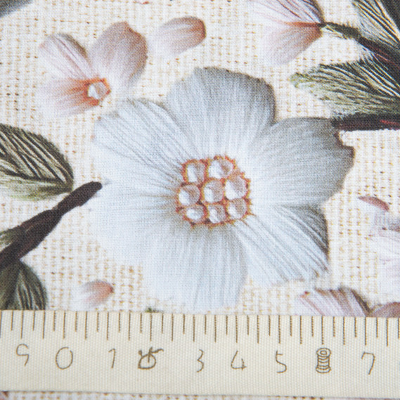 Ткань бязь ранфорс 5D для постельного белья, хлопок 125 гр/м2 240 см натуральная, постельная ткань, ткань для простыней, пододеяльников, наволочек 205 Сакура, фото 5