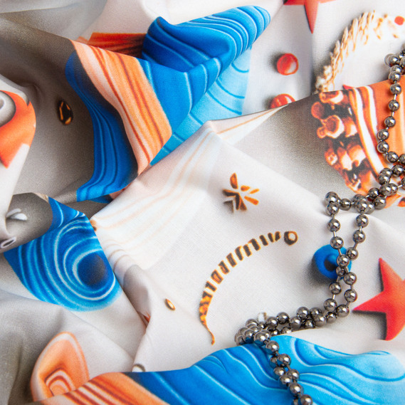 Ткань бязь ранфорс 5D для постельного белья, хлопок 125 гр/м2 240 см натуральная, постельная ткань, ткань для простыней, пододеяльников, наволочек Галактика, фото 4