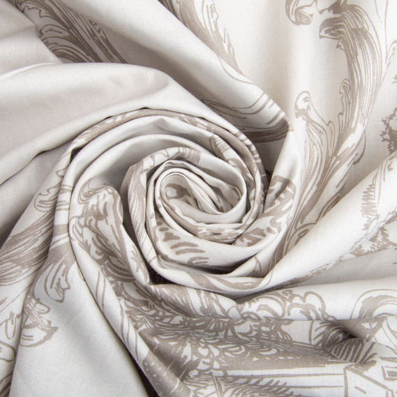 Ткань бязь ранфорс для постельного белья, хлопок, 130 гр/м2, 240 см 2,28088/9 Фазенда беж, фото 1