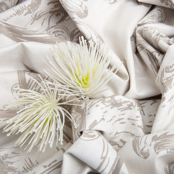 Ткань бязь ранфорс для постельного белья, хлопок, 130 гр/м2, 240 см 2,28088/9 Фазенда беж, фото 4