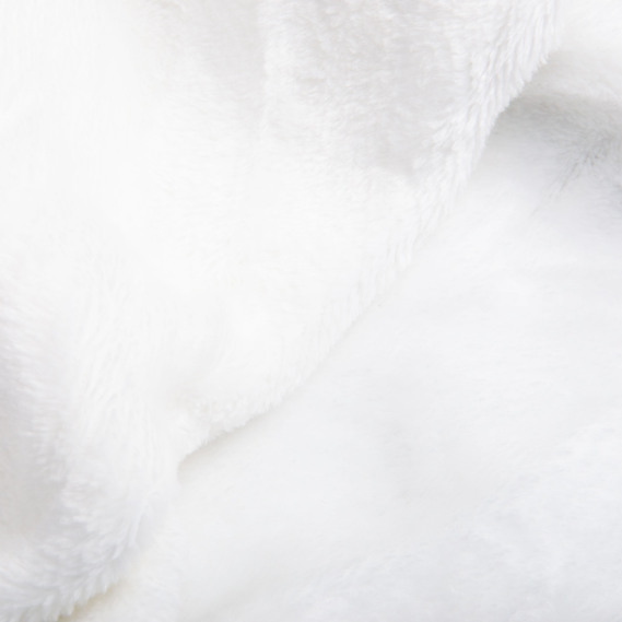 Тканина махровое полотно Велсофт 170 см 260 гр/м2 мягкая ткань для пледов, покривал, халатов, пижам біле, фото 2