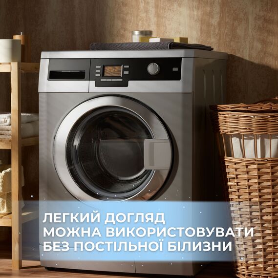 Набір постільний NordicBlue полуторний IDEIA ковдра 140х210 та подушка 50х70 блакитний антиалергійний, штучний пух, фото 8