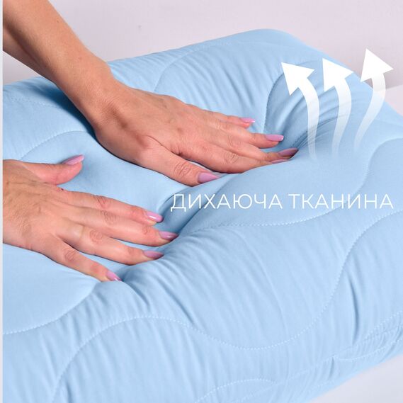 Set NordicBlue IDEIA duvet 200x220 and 2 pcs pillow 50x70 blue, hypoallergenic, artificial down, soft pillow, фото 5