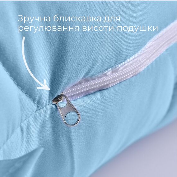 Set NordicBlue IDEIA duvet 200x220 and 2 pcs pillow 50x70 blue, hypoallergenic, artificial down, soft pillow, фото 7