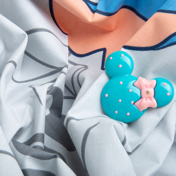 Ткань бязь ранфорс для постельного белья, хлопок, 130 гр/м2, 240 см 25102069/2 Стіч блакитний, фото 4