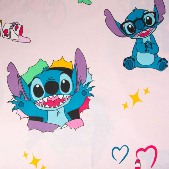 Ткань бязь ранфорс для постельного белья, хлопок, 130 гр/м2, 240 см 25102069/1 Стіч рожевий, фото 2