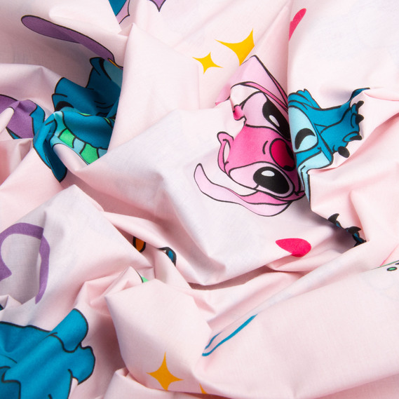 Ткань бязь ранфорс для постельного белья, хлопок, 130 гр/м2, 240 см 25102069/1 Стіч рожевий, фото 3