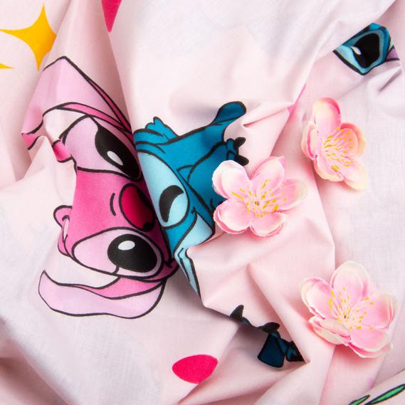 Ткань бязь ранфорс для постельного белья, хлопок, 130 гр/м2, 240 см 25102069/1 Стіч рожевий, фото 4