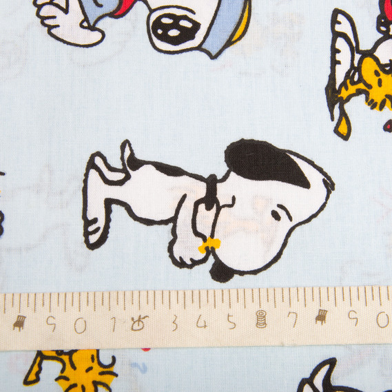 Ткань бязь ранфорс для постельного белья, хлопок, 130 гр/м2, 240 см 25011682/1 Snoopy блакитний, фото 5