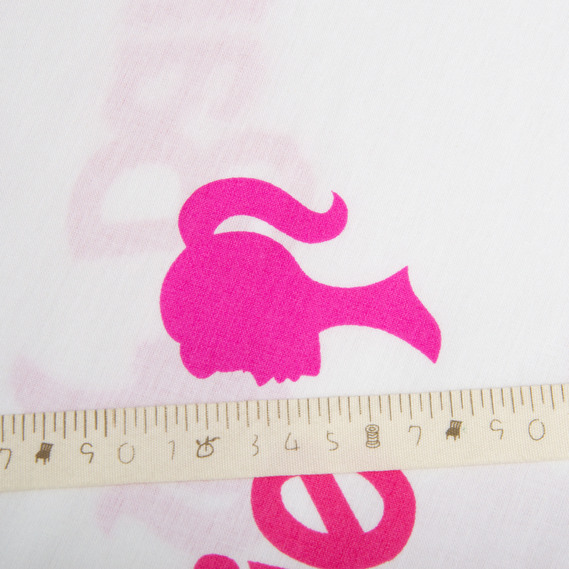 Ткань бязь ранфорс для постельного белья, хлопок, 130 гр/м2, 240 см 25080075/9 Барбі біла, фото 5