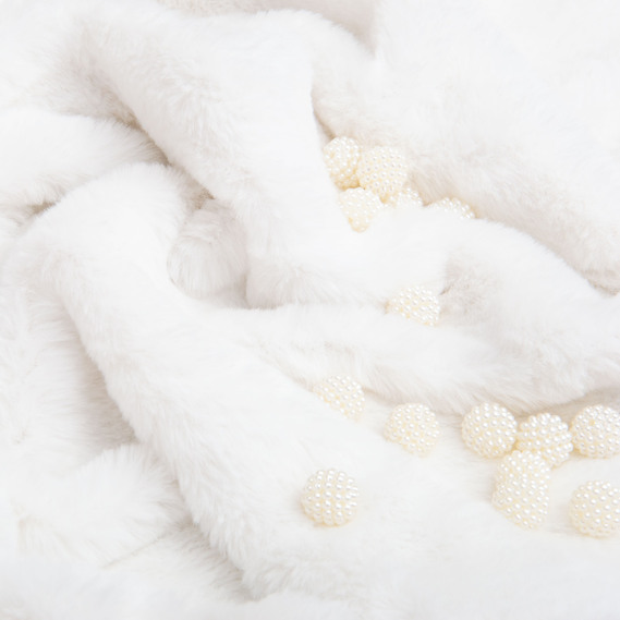 Ткань искусственный мех Кролик Крош 150 см 380 гр/м2, для одежды, шуб, жилетов и интерьерного декора білий, фото 4