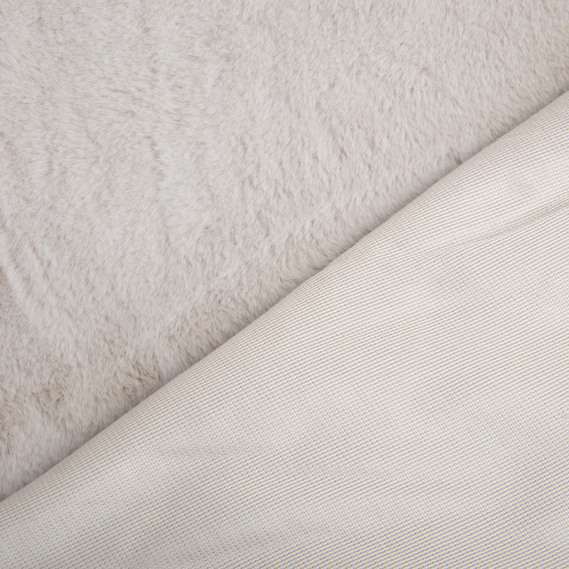 Тканина штучне хутро Кролик Крош 150 см 380 гр/м2, для одягу,  шуб, жилетів та інтер`єрного декору попіл, фото 2