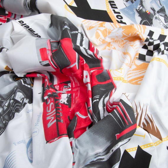 Ranfors coarse calico fabric 25041666/2 Картинг червоний, фото 3