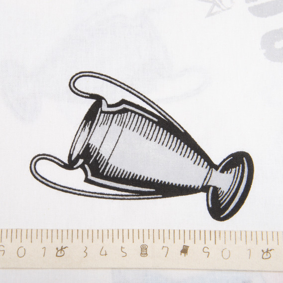 Ткань бязь ранфорс для постельного белья, хлопок, 130 гр/м2, 240 см 25050228/3 Футболісти, фото 5