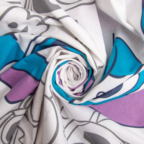 Ткань бязь ранфорс для постельного белья, хлопок, 130 гр/м2, 240 см 25100863/3 Стіч білий, фото 1