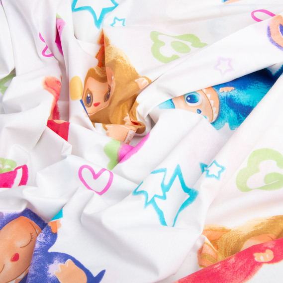 Ranfors coarse calico fabric 25071765/4 Лабубу біла, фото 3