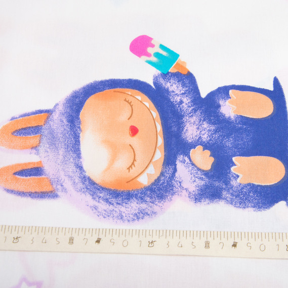 Ranfors coarse calico fabric 25071765/4 Лабубу біла, фото 5