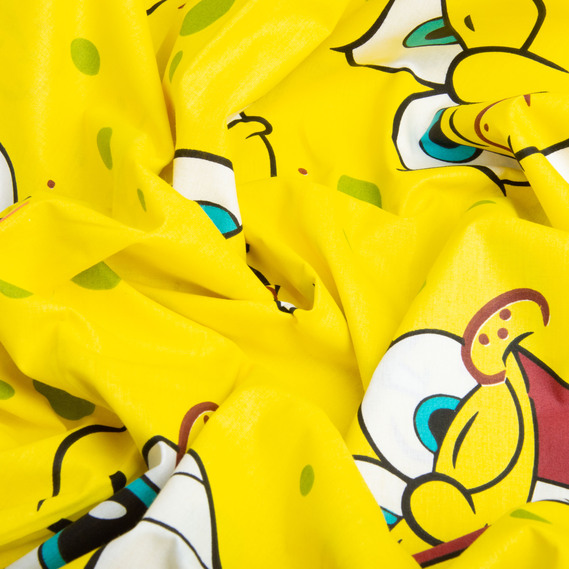 Тканина бязь ранфорс для постільної білизни, бавовна, 130 гр/м2, 240 см 25100863/4 Губка Боб, фото 3