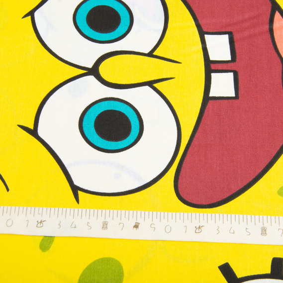 Тканина бязь ранфорс для постільної білизни, бавовна, 130 гр/м2, 240 см 25100863/4 Губка Боб, фото 5