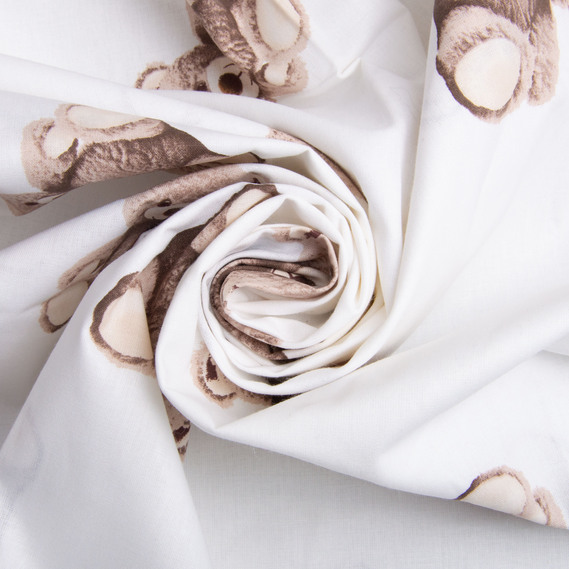 Ranfors coarse calico fabric 8110 v-10 Ведмежата беж, фото 1