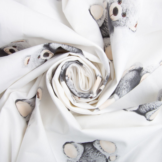 Ranfors coarse calico fabric 8110 v-2 Ведмежата сіра, фото 1