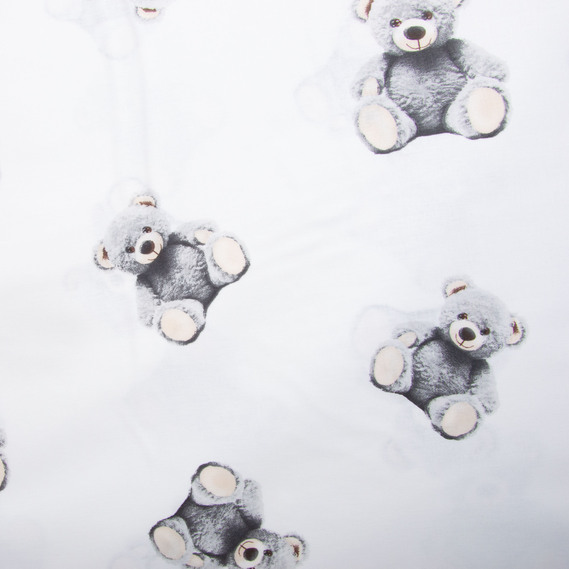 Ranfors coarse calico fabric 8110 v-2 Ведмежата сіра, фото 2