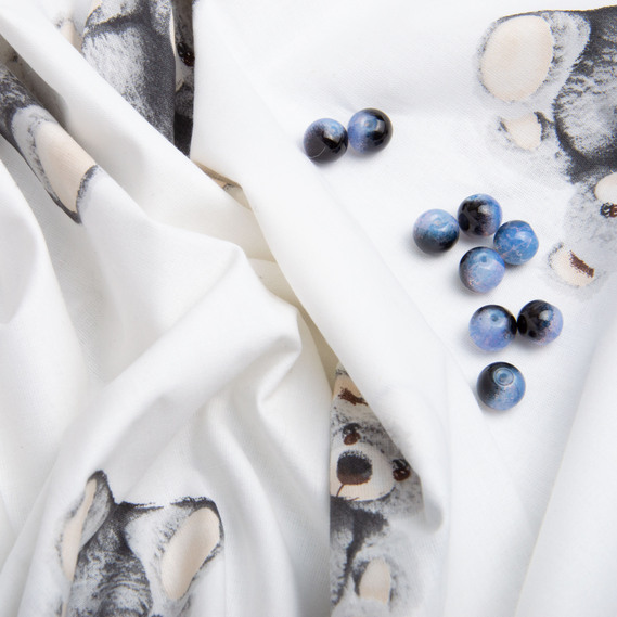 Ranfors coarse calico fabric 8110 v-2 Ведмежата сіра, фото 4