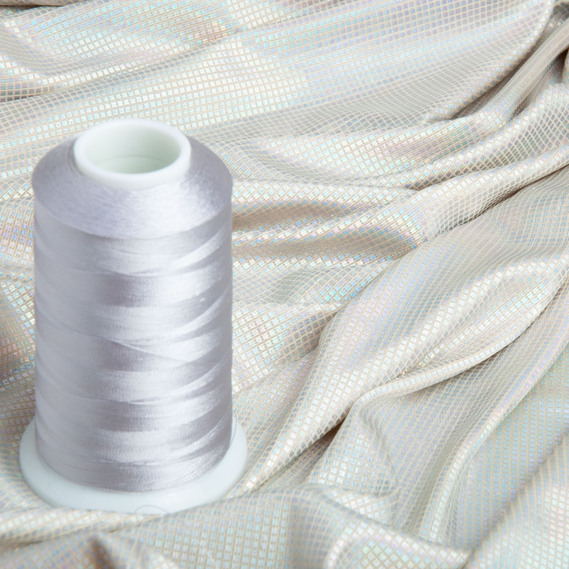 Hologram stretch knit fabric 200 gsm 145 cm shiny and elastic for evening outfits, carnival costumes, and accessories беж, фото 3