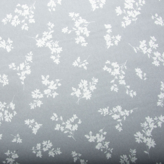 Cotton flannel fabric, 240 cm wide 170 g/m2 soft fabric suitable for bedding and baby swaddles 1.29002/2 Букетик сіра, фото 2