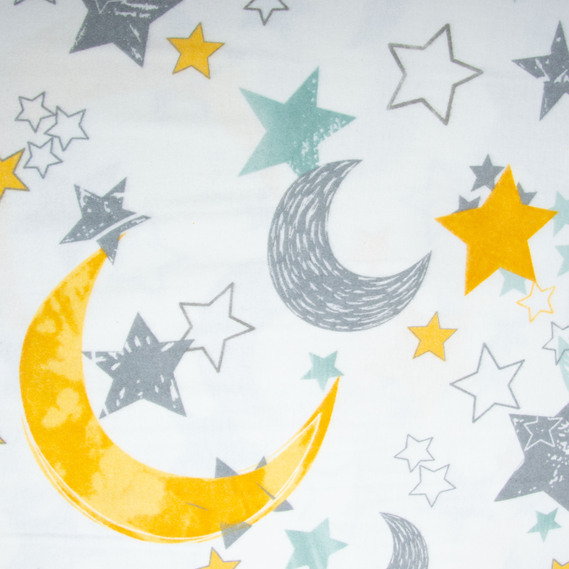 Cotton flannel fabric, 240 cm wide 170 g/m2 soft fabric suitable for bedding and baby swaddles 9.23329/5 Комета сіра, фото 2