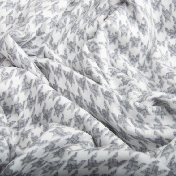 Cotton flannel fabric, 240 cm wide 170 g/m2 soft fabric suitable for bedding and baby swaddles 4.28656/8 Лапка сіра, фото 4