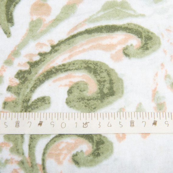 Cotton flannel fabric, 240 cm wide 170 g/m2 soft fabric suitable for bedding and baby swaddles 7.25883/14 Візерунок зелена, фото 5