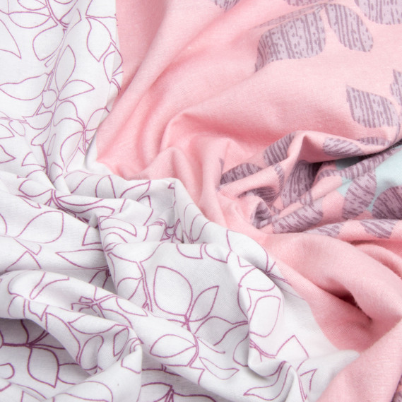 Тканина фланель бавовна 240 см 170 гр/м2, м`яка тканина для постільної білизни, пелюшок 9.23309/7 Гілочка лілова, фото 4